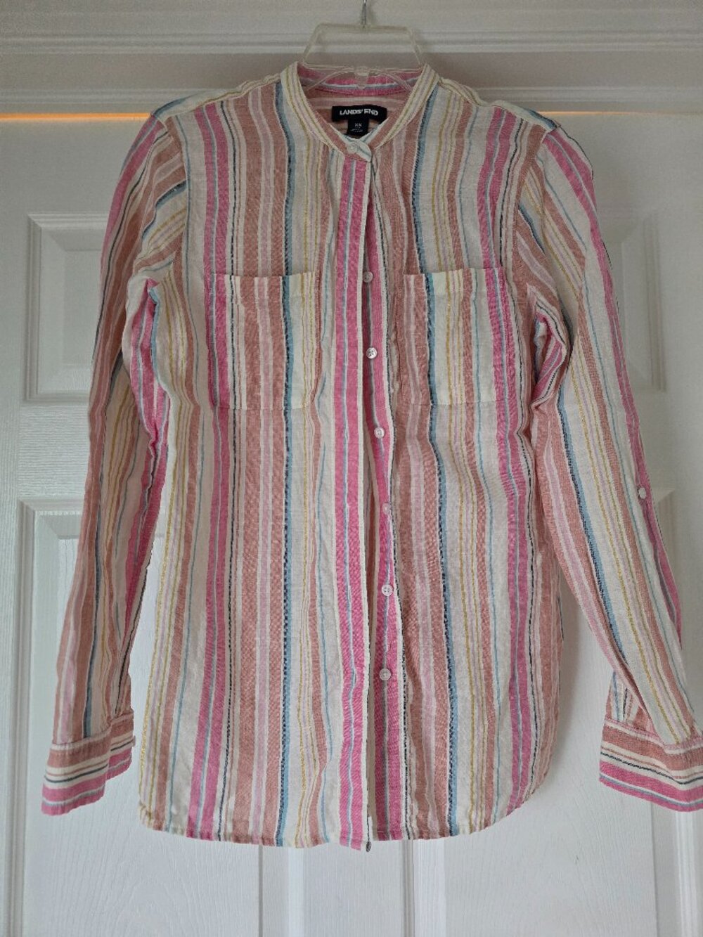 Lands' End Women's Linen Tunic Shirt
